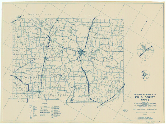 79088, General Highway Map, Falls County, Texas, Texas State Library and Archives