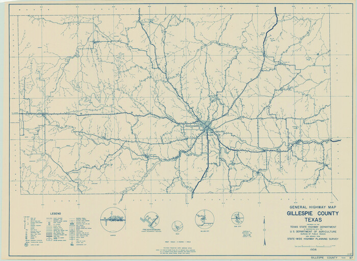 79099, General Highway Map, Gillespie County, Texas, Texas State Library and Archives