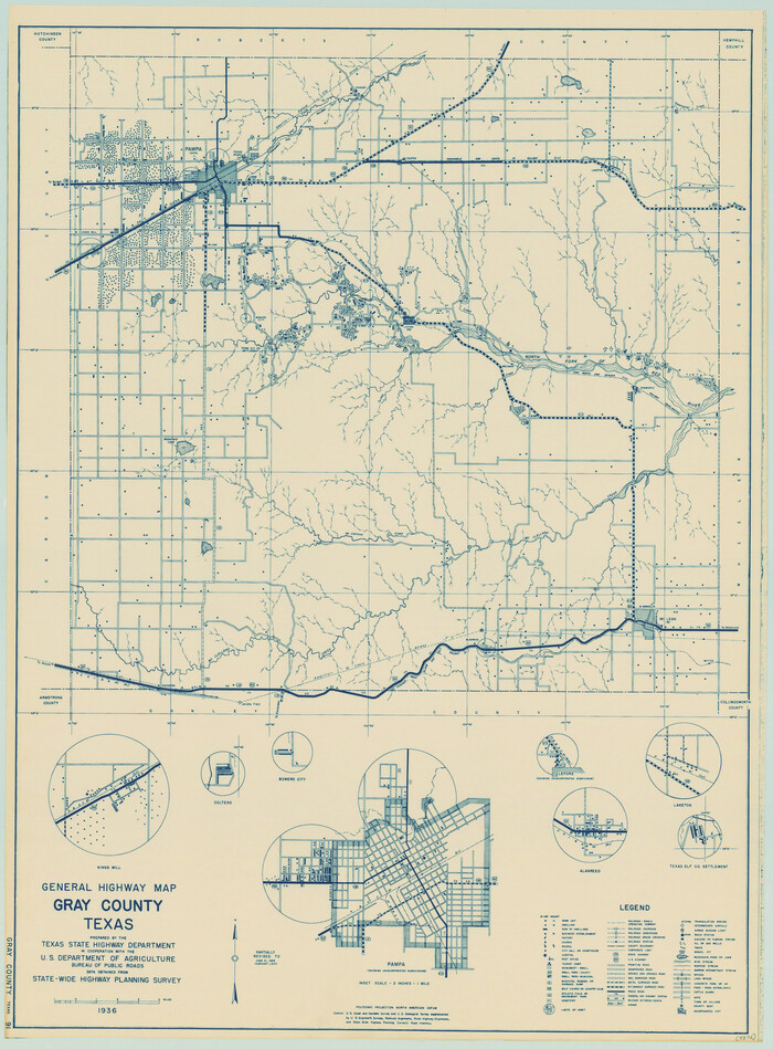 79103, General Highway Map, Gray County, Texas, Texas State Library and Archives