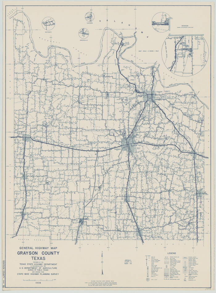 79104, General Highway Map, Grayson County, Texas, Texas State Library and Archives