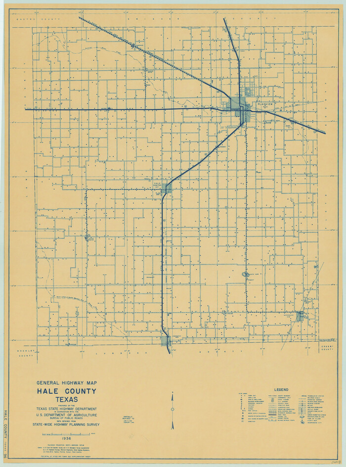 79108, General Highway Map, Hale County, Texas, Texas State Library and Archives
