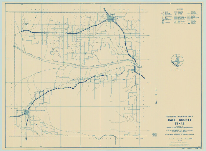 79110, General Highway Map, Hall County, Texas, Texas State Library and Archives