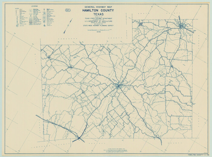 79111, General Highway Map, Hamilton County, Texas, Texas State Library and Archives