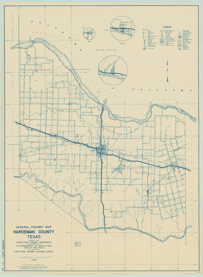 79113, General Highway Map, Hardeman County, Texas, Texas State Library and Archives