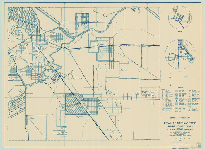79119, General Highway Map.  Detail of Cities and Towns in Harris County, Texas, Texas State Library and Archives
