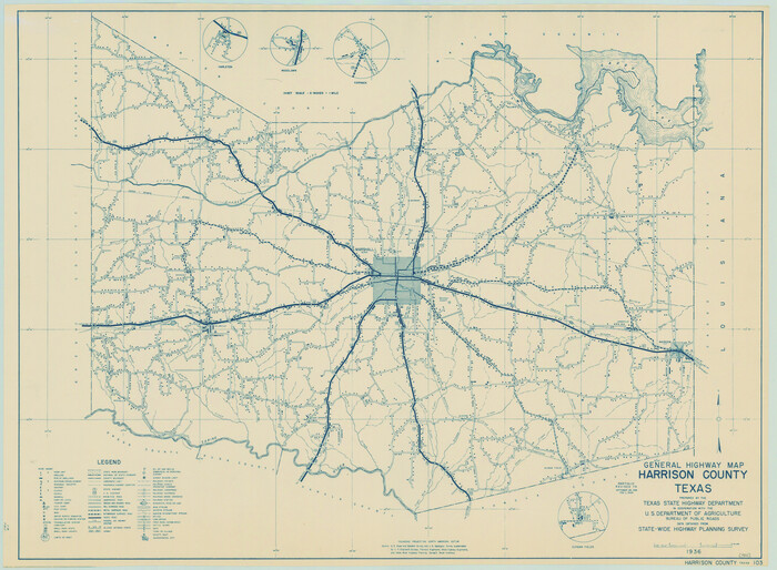 79121, General Highway Map, Harrison County, Texas, Texas State Library and Archives