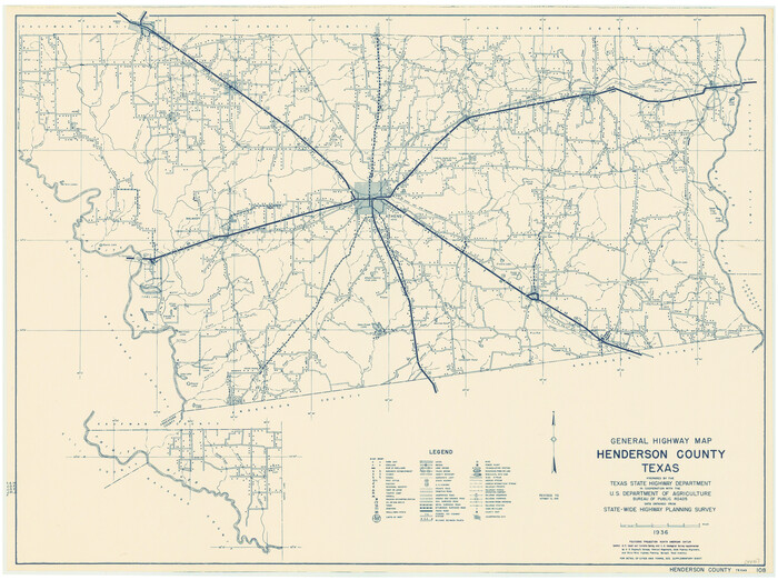 79125, General Highway Map, Henderson County, Texas, Texas State Library and Archives