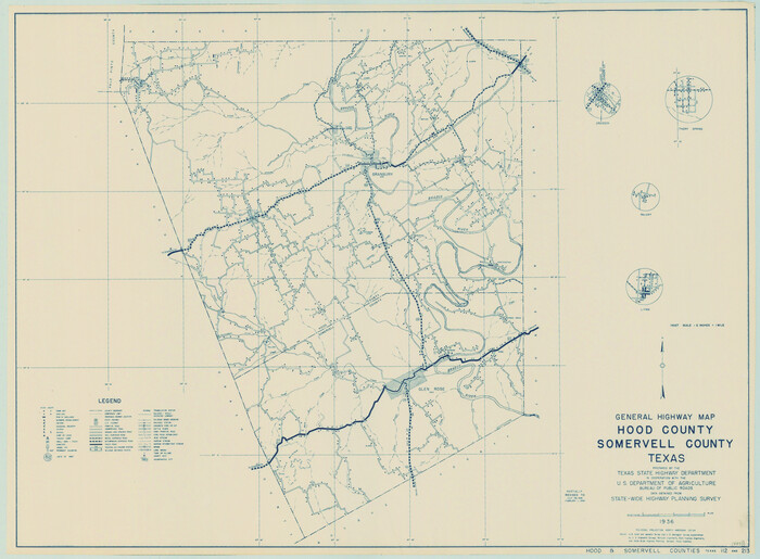 79131, General Highway Map, Hood County, Somervell County, Texas, Texas State Library and Archives