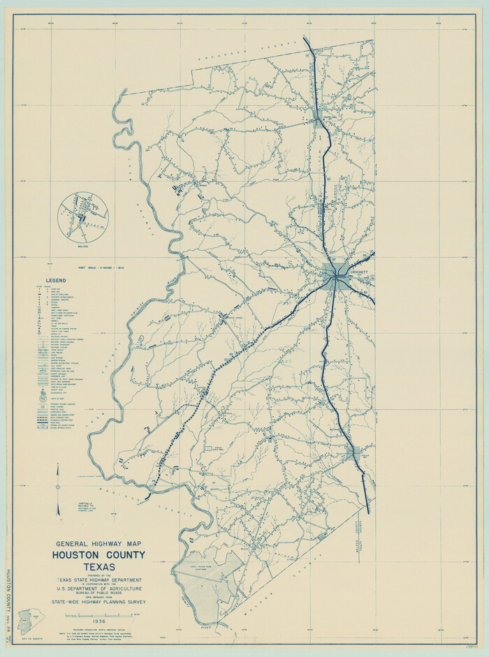 79132, General Highway Map, Houston County, Texas, Texas State Library and Archives