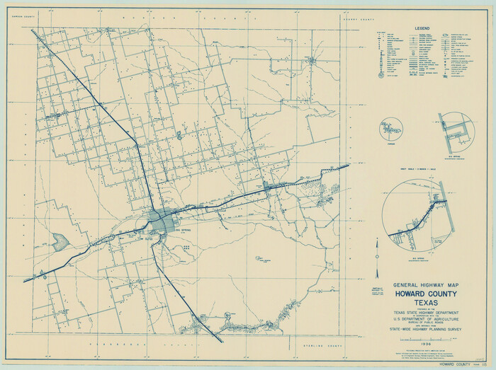79134, General Highway Map, Howard County, Texas, Texas State Library and Archives