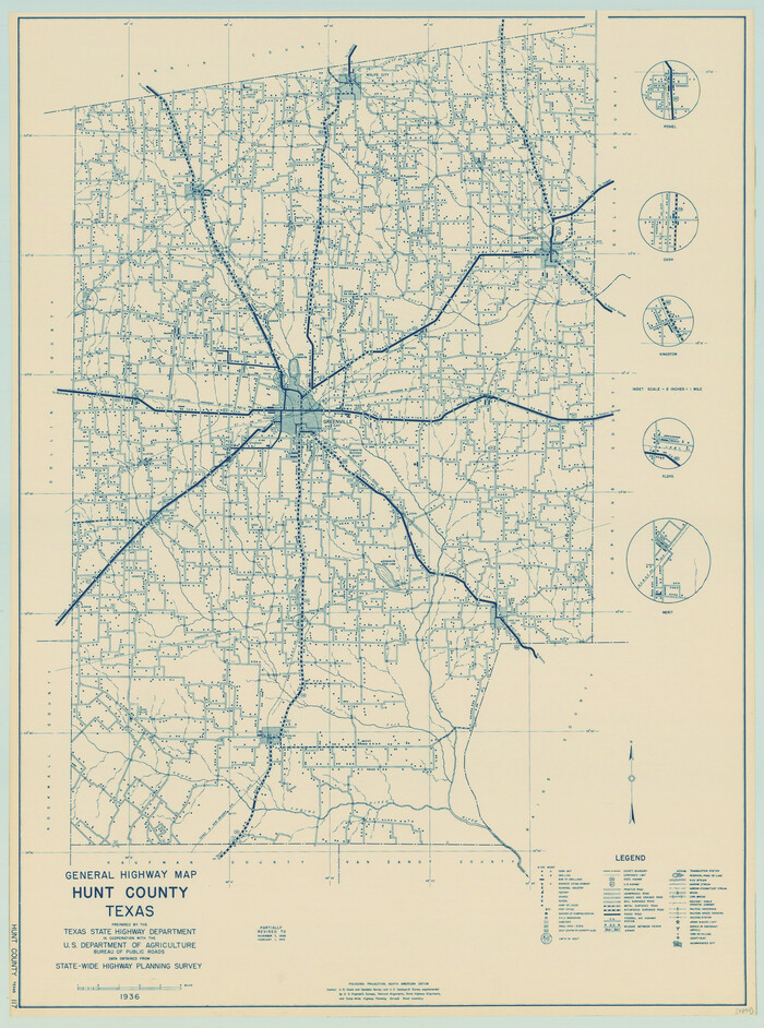 79136, General Highway Map, Hunt County, Texas, Texas State Library and Archives
