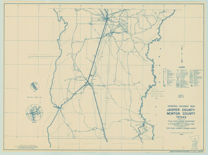 79141, General Highway Map, Jasper County, Newton County, Texas, Texas State Library and Archives