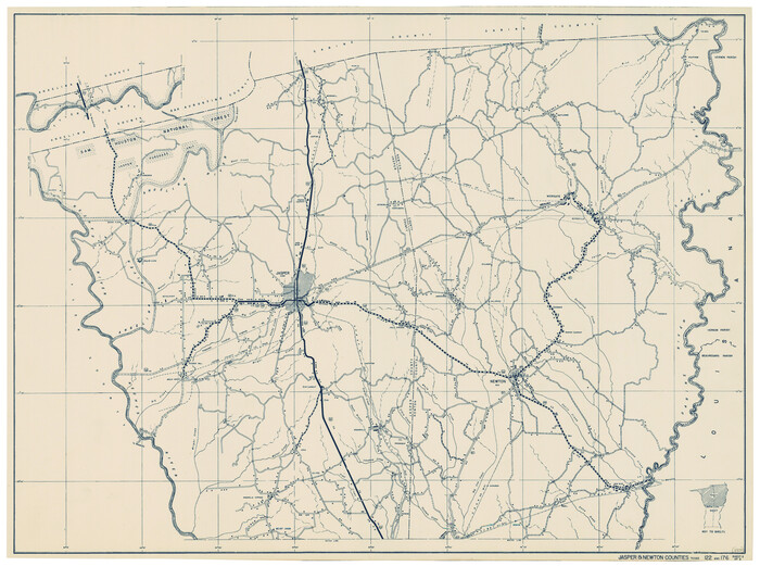79142, General Highway Map, Jasper County, Newton County, Texas, Texas State Library and Archives