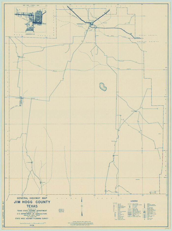 79146, General Highway Map, Jim Hogg County, Texas, Texas State Library and Archives