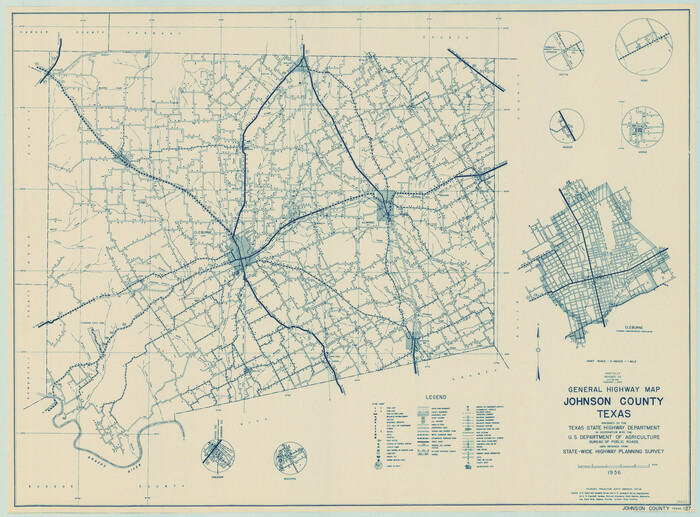 79149, General Highway Map, Johnson County, Texas, Texas State Library and Archives