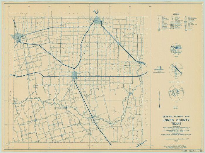 79150, General Highway Map, Jones County, Texas, Texas State Library and Archives