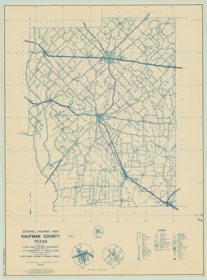 79152, General Highway Map, Kaufman County, Texas, Texas State Library and Archives