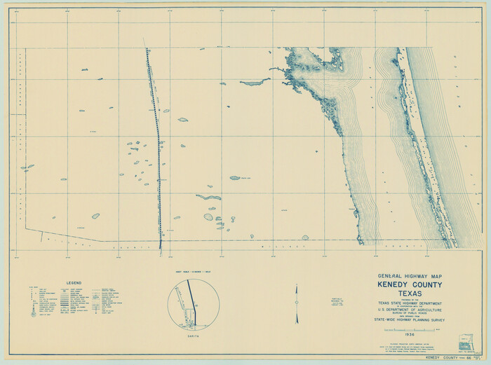 79154, General Highway Map, Kenedy County, Texas, Texas State Library and Archives