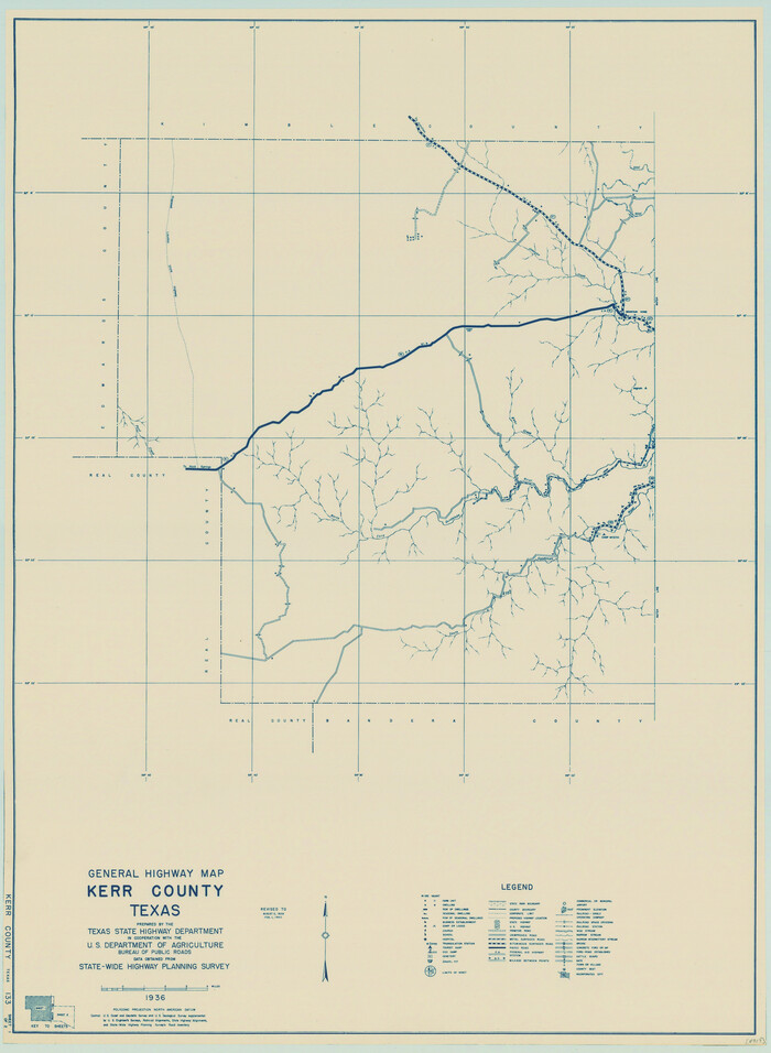 79157, General Highway Map, Kerr County, Texas, Texas State Library and Archives