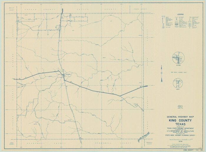 79161, General Highway Map, King County, Texas, Texas State Library and Archives