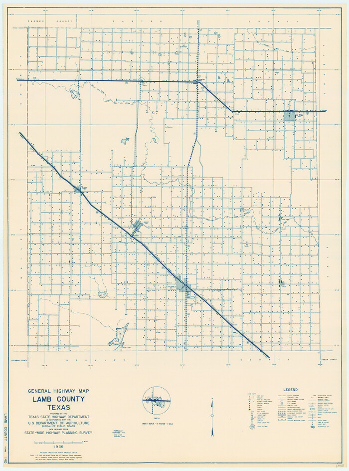 79168, General Highway Map, Lamb County, Texas, Texas State Library and Archives
