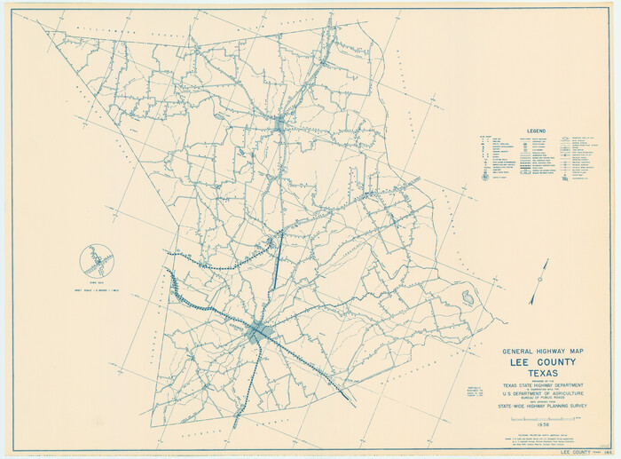 79171, General Highway Map, Lee County, Texas, Texas State Library and Archives