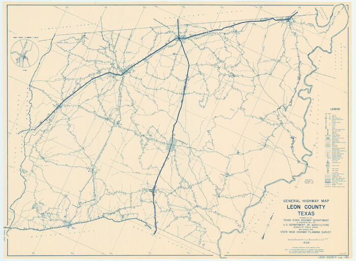 79172, General Highway Map, Leon County, Texas, Texas State Library and Archives