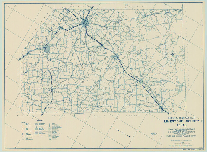79174, General Highway Map, Limestone County, Texas, Texas State Library and Archives