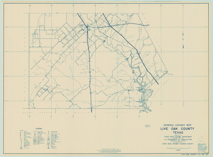 79177, General Highway Map, Live Oak County, Texas, Texas State Library and Archives