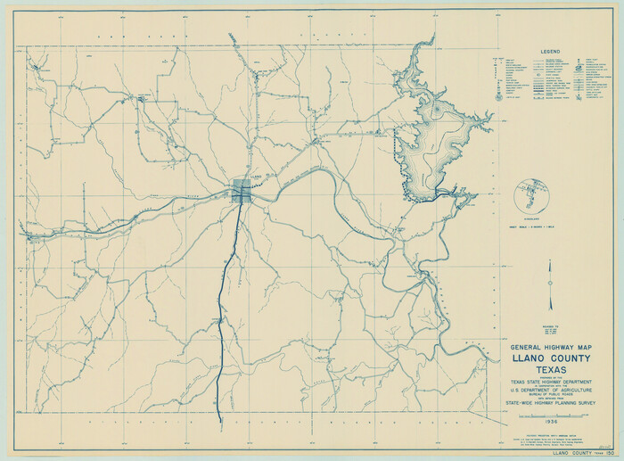 79178, General Highway Map, Llano County, Texas, Texas State Library and Archives