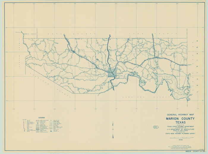 79184, General Highway Map, Marion County, Texas, Texas State Library and Archives