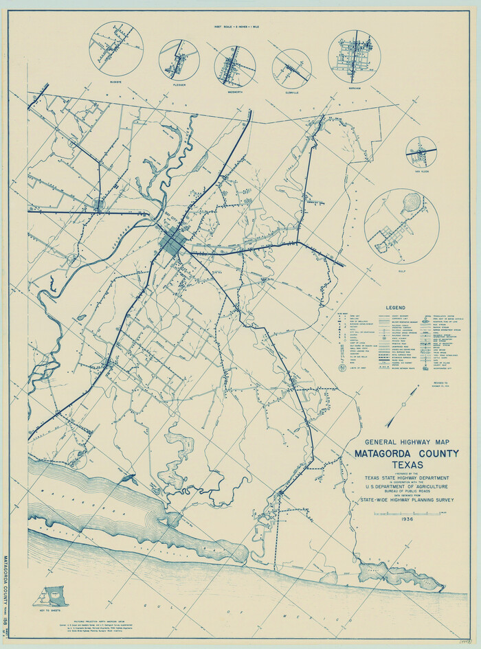 79187, General Highway Map, Matagorda County, Texas, Texas State Library and Archives