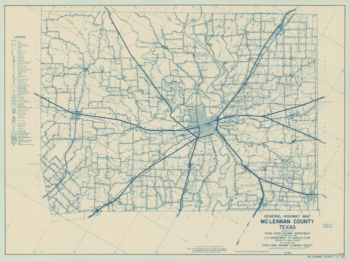 79191, General Highway Map, McLennan County, Texas, Texas State Library and Archives