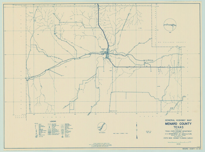 79196, General Highway Map, Menard County, Texas, Texas State Library and Archives