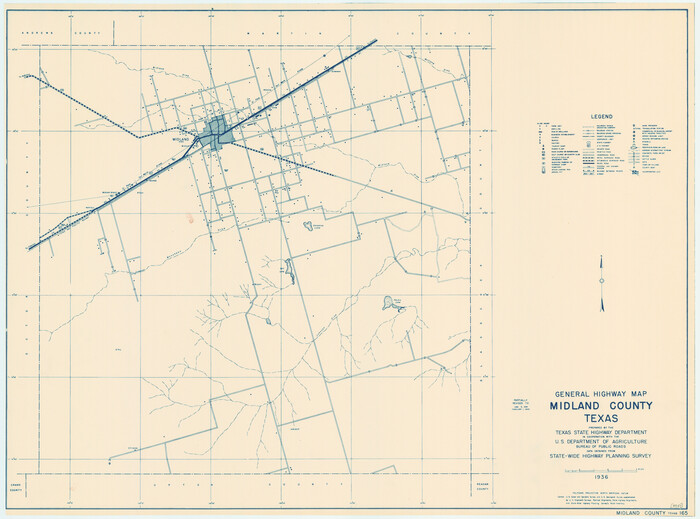 79197, General Highway Map, Midland County, Texas, Texas State Library and Archives