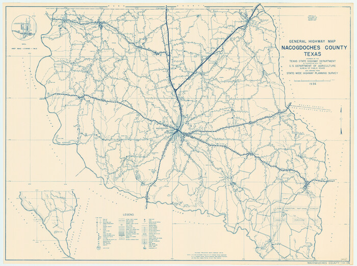 79205, General Highway Map, Nacogdoches County, Texas, Texas State Library and Archives