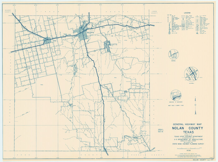 79208, General Highway Map, Nolan County, Texas, Texas State Library and Archives