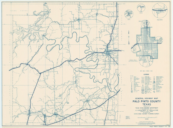 79213, General Highway Map, Palo Pinto County, Texas, Texas State Library and Archives