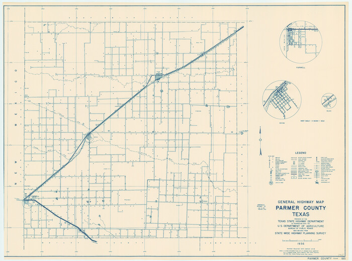 79216, General Highway Map, Parmer County, Texas, Texas State Library and Archives