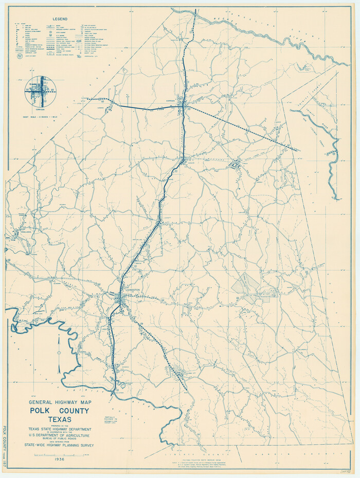 79219, General Highway Map, Polk County, Texas, Texas State Library and Archives