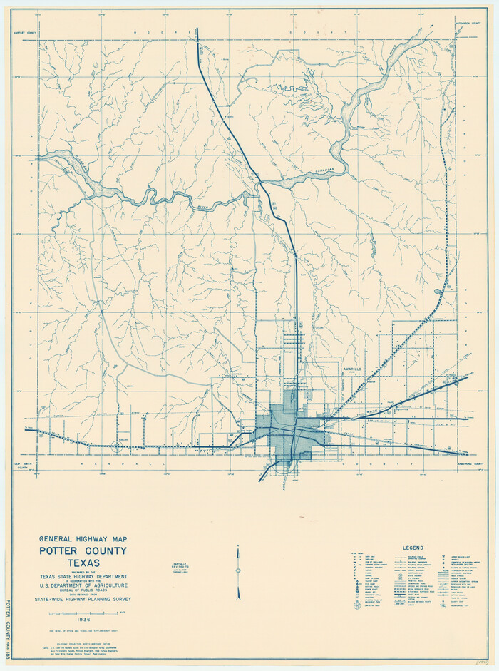 79220, General Highway Map, Potter County, Texas, Texas State Library and Archives