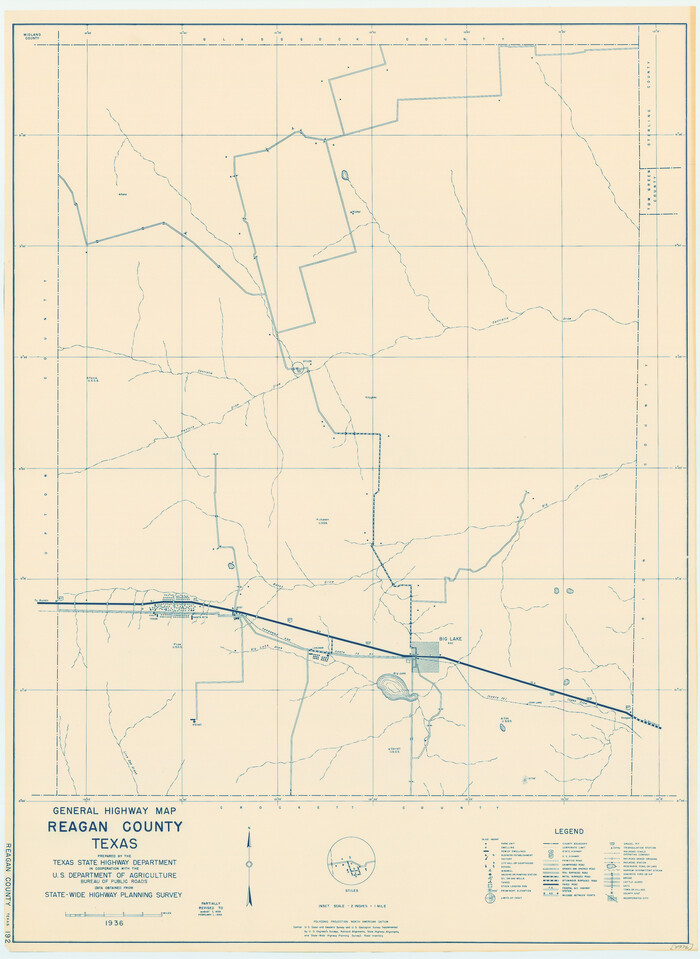 79225, General Highway Map, Reagan County, Texas, Texas State Library and Archives