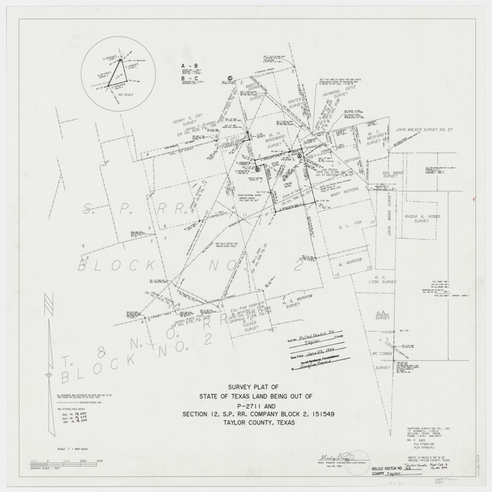 7923, Taylor County Rolled Sketch 30, General Map Collection