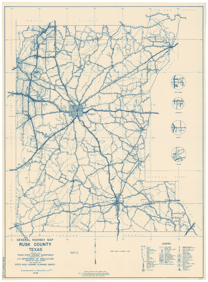 79232, General Highway Map, Rusk County, Texas, Texas State Library and Archives