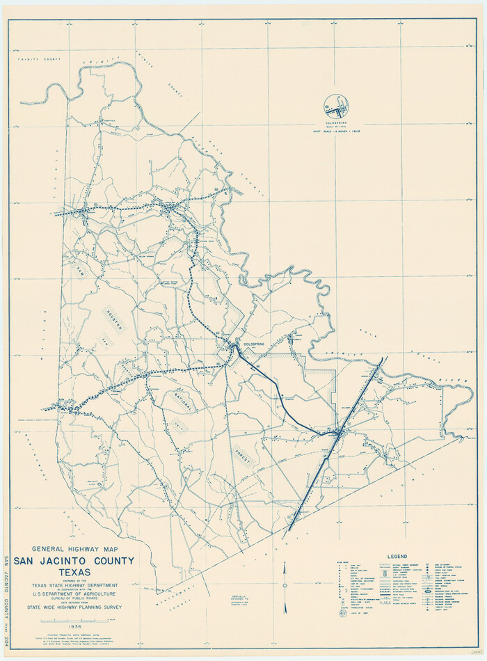 79236, General Highway Map, San Jacinto County, Texas, Texas State Library and Archives