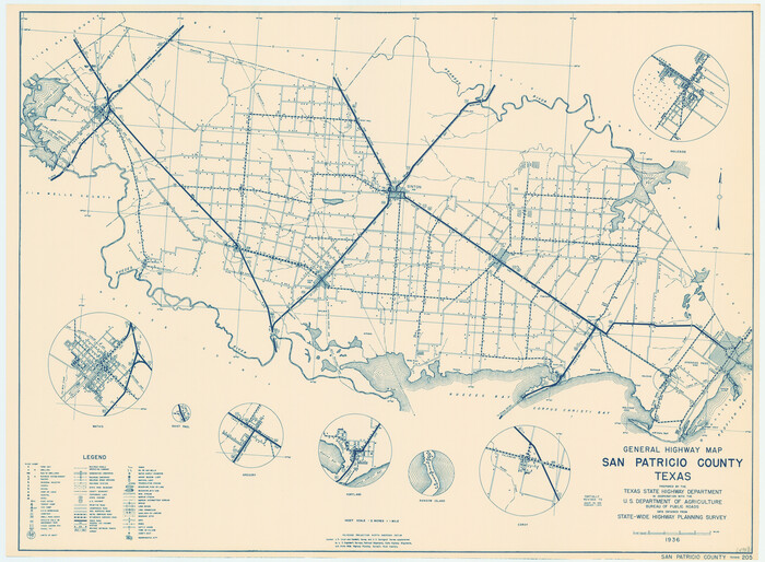 79237, General Highway Map, San Patricio County, Texas, Texas State Library and Archives
