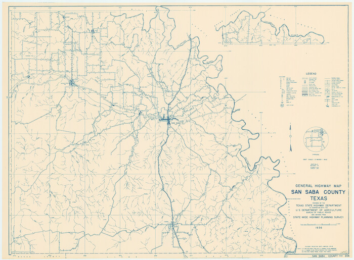 79238, General Highway Map, San Saba County, Texas, Texas State Library and Archives
