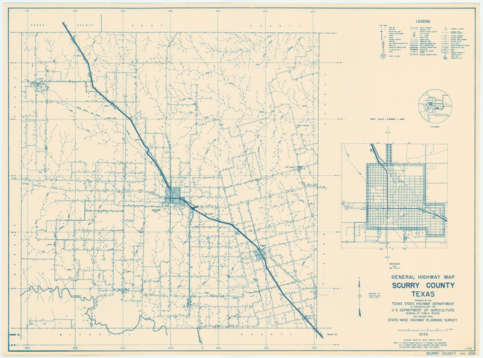 79240, General Highway Map, Scurry County, Texas, Texas State Library and Archives