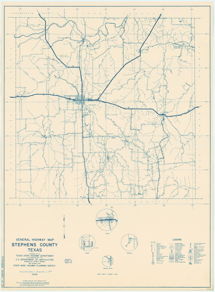 79247, General Highway Map, Stephens County, Texas, Texas State Library and Archives