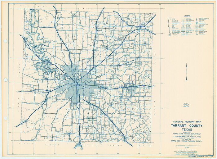 79251, General Highway Map, Tarrant County, Texas, Texas State Library and Archives